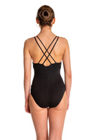 Women's and children's gymnastics training body with straps - SPIDER B103C black.