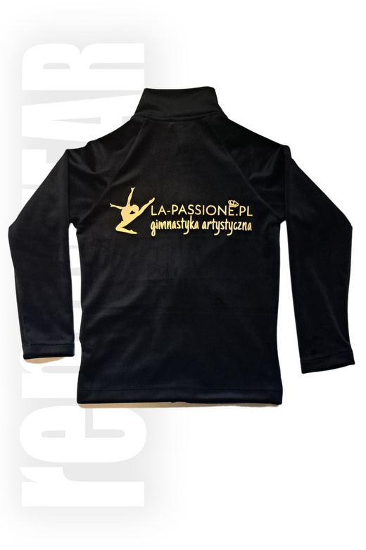 LA PASSIONE | Bluza klubowa z zamkiem | welur | folia | rennWEAR