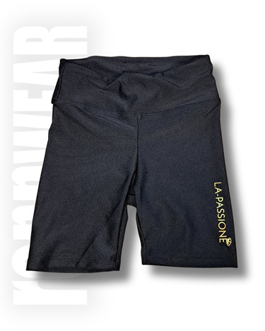 LA PASSIONE | Kolarki z wysokim stanem lycra czarny | DTF | rennWEAR