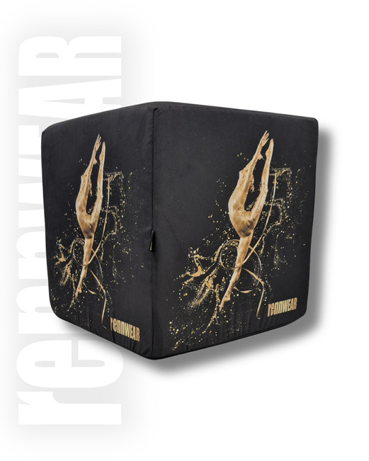 GOLDEN GYMNAST | Kostka treningowa do ćwiczeń | Pufa |  40x40x40 cm | rennWEAR