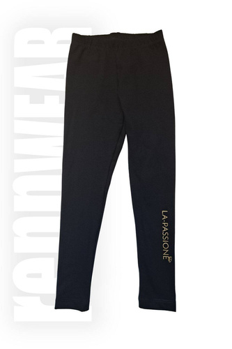 Women's high-waisted sport leggings - black