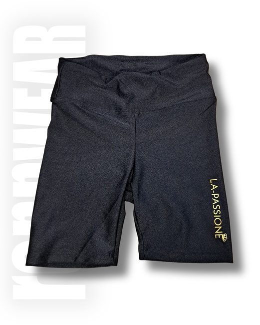 LA PASSIONE | Kolarki z wysokim stanem lycra czarny | DTF | rennWEAR