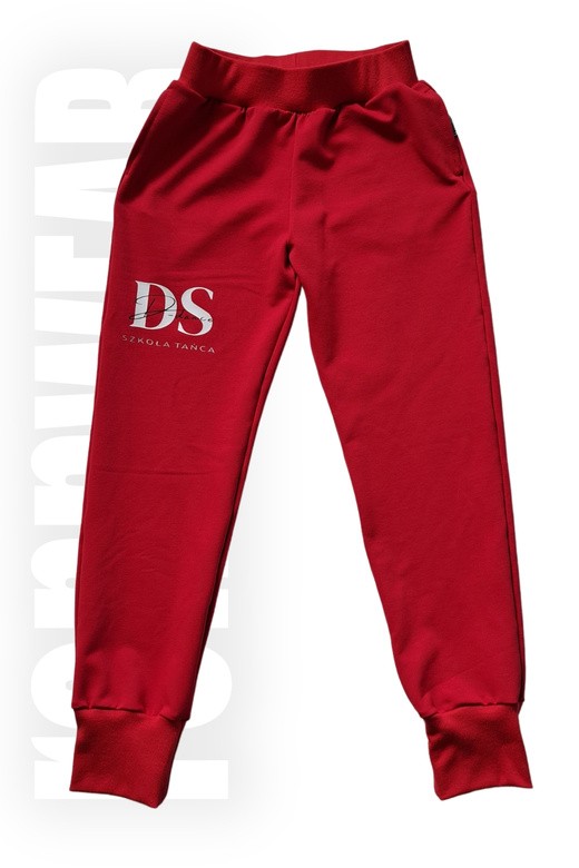 D-DANCE | Spodnie klubowe (dresówka) + ZNAKOWANIE 2 KOLORY | czerwony | rennWEAR