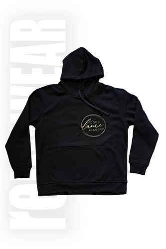 GOOD DANCE ACADEMY | Bluza wkładana z kapturem JHK czarna + DTF | rennWEAR