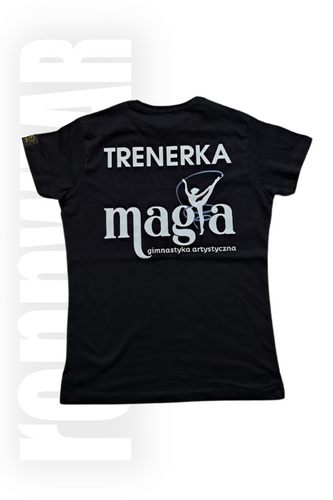 MAGIA | T-shirt damski TRENERKA czarny