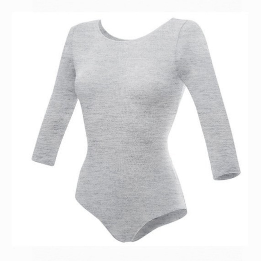 Gymnastic Training Body with 3/4 Sleeve B10034 Melange Grey.