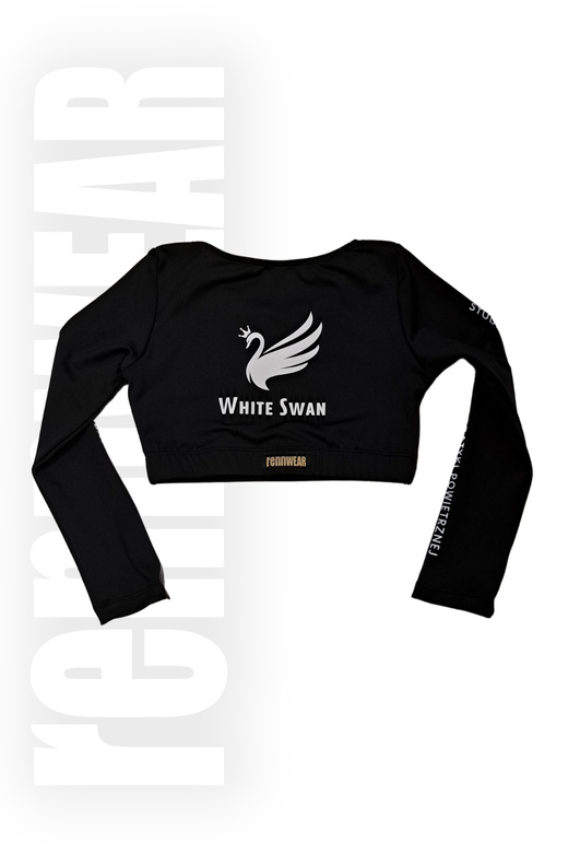 WHITE SWAN | Top lycra czarny | DTF | rennWEAR