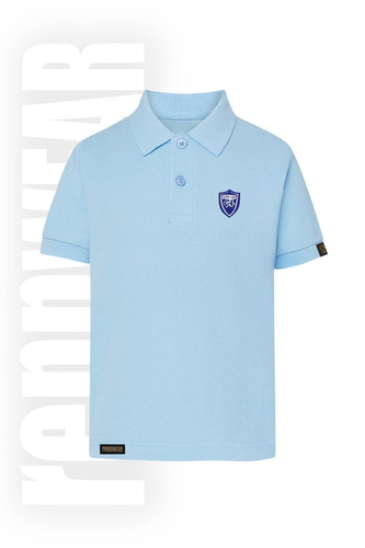 SP 64 Ww | T-shirt polo z nadrukiem LA VITA CANTARE - SK (Sky BLUE) | PRODUKT z LOGO i GRAFIKĄ KLIENTA