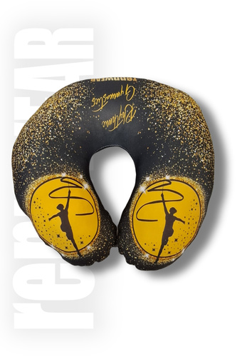 GOLDEN DUST | Poduszka podróżna - Rogal podróżny z gimnastyczką | sublimacja | rennWEAR