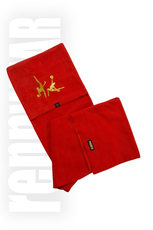 LA PASSIONE | Poduszko - kocyk 30x30 / 150x90 z polaru czerwony (nagroda na zawodach) | rennWEAR