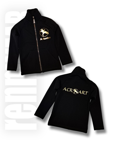 DUO ACROART | Bluza z zamkiem i stójką | folia | rennWEAR