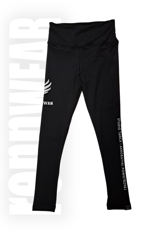 WHITE SWAN | Legginsy WS lycra czarny | DTF | rennWEAR