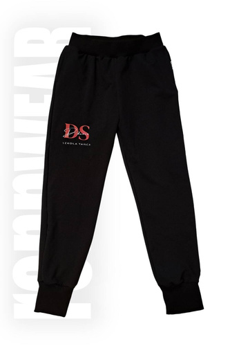 D-DANCE | Spodnie klubowe (dresówka) + ZNAKOWANIE 2 KOLORY | czarny | rennWEAR