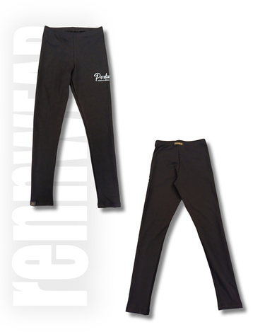 PERŁA | Legginsy długie BASIC czarny | Bawełna | DTF | rennWEAR