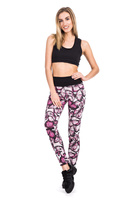 Legginsy damskie z wysokim stanem MOTYLE
