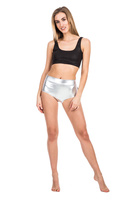 Spodenki / SZORTY krótkie HOT PANTS - srebrny