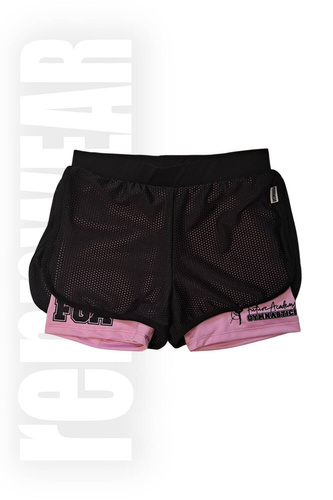 FGA | Spodenki klubowe fuksja czarny (sublimacja full print) | rennWEAR