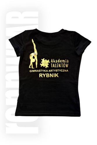 AKADEMIA TALENTÓW | Koszulka klubowa KR "GA RYBNIK" | welur | czarny | rennWEAR
