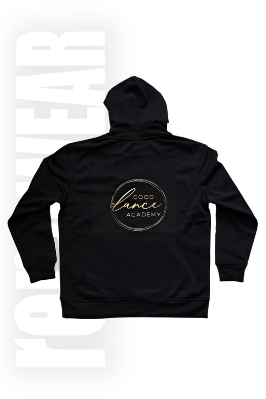 GOOD DANCE ACADEMY | Bluza wkładana z kapturem JHK czarna + DTF | rennWEAR