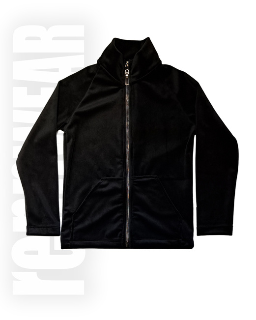 LA PASSIONE | Bluza klubowa z zamkiem | welur| HAFT | rennWEAR