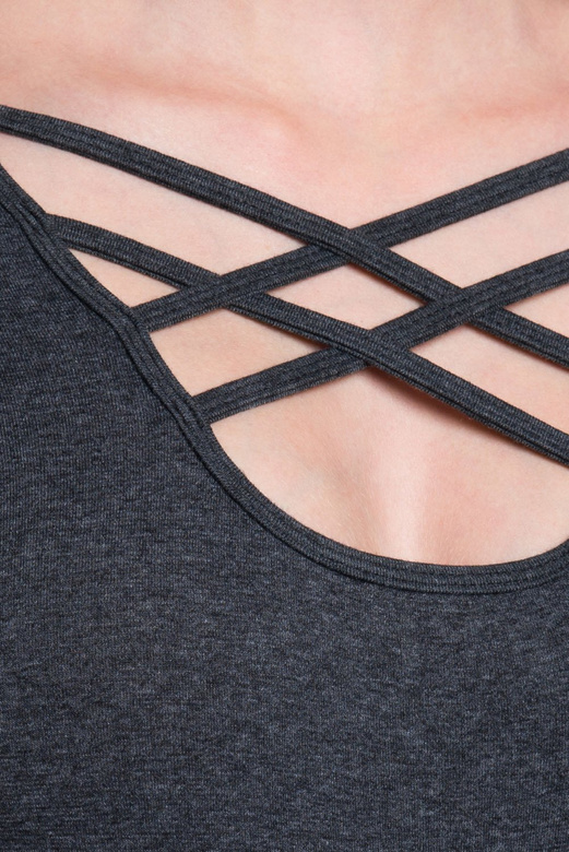 Women's long-sleeved graphite laced bodysuit