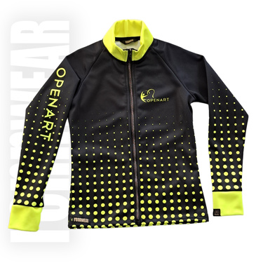 OPEN ART | Bluza z zamkiem i otworem na palec sublimacja | rennWEAR