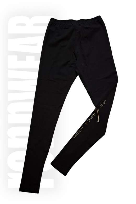 GOOD DANCE ACADEMY | Legginsy bawełniane czarne | rennWEAR