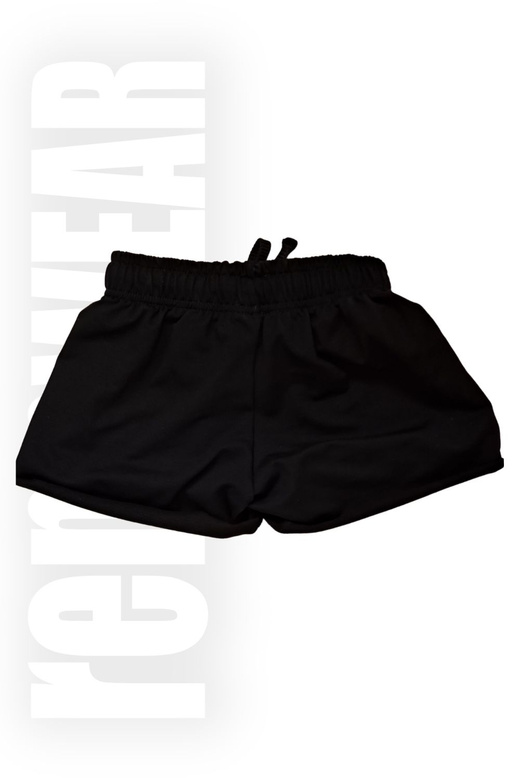 Short black fitness sports shorts.