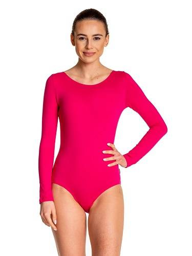 Gymnastic Training Body with Long Sleeve B100D fuchsia.