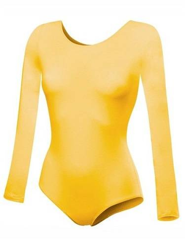 Gymnastic Long-Sleeved Body Training B100D Yellow.