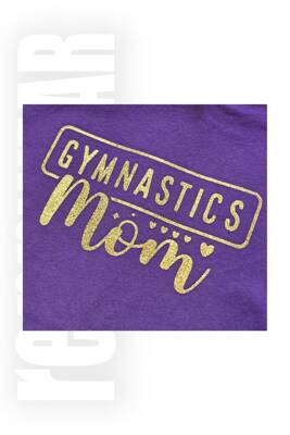 Koszulka Kibica taliowana - Gymnastics Mom - fioletowy