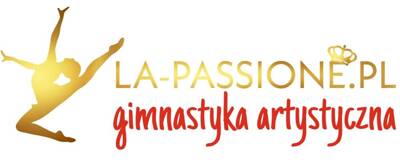 Logo LA PASSIONE złoto-czerwone (pełne)